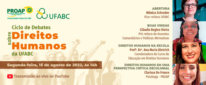 Ciclo de Debates sobre Direitos Humanos da UFABC: Live de Abertura