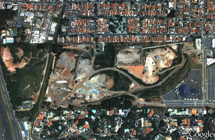 Vista do terreno em 2009
